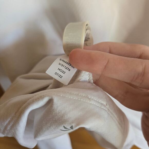 Athleta Whistler Mock Neck Top Bright White Long Sleeve Large Athleisure Shirt - Picture 6 of 6